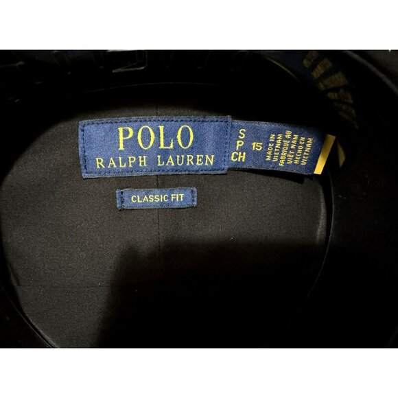 Polo Ralph Lauren Men's Black Slim-Fit Shirt SzS Cotton Stretch Long Sleeve NEW - Picture 4 of 6